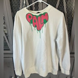 PALM ANGEL SPRAY HEART SWEATSHIRT